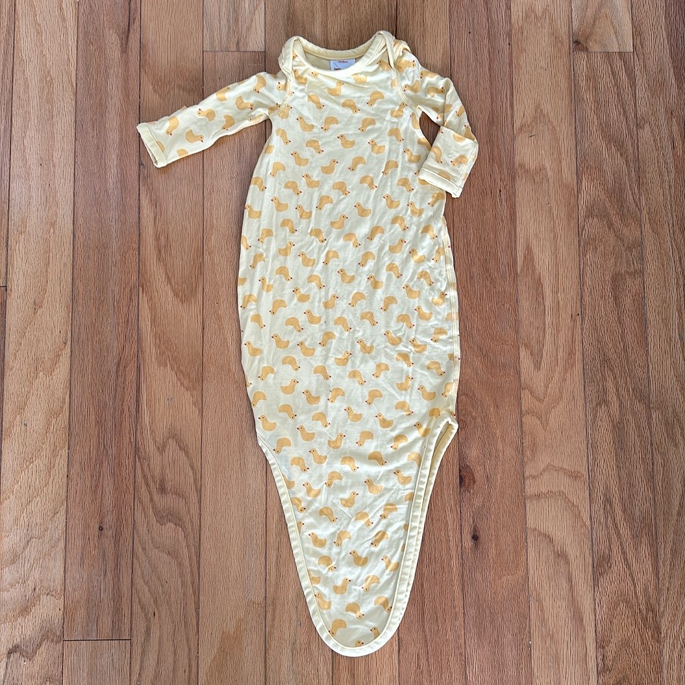 Hannah Anderson HannahSoft Knotted Gown Newborn baby yellow rubber ducky PJ